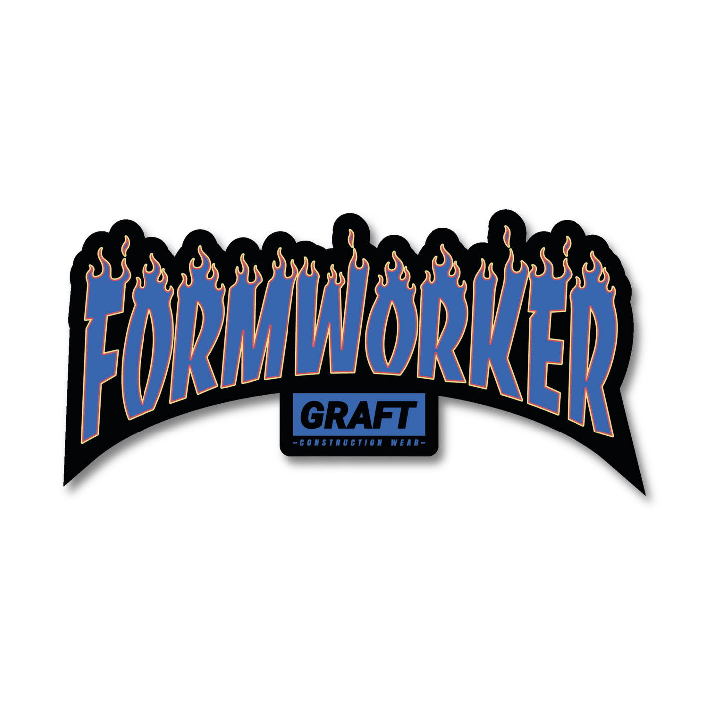 FORMWORKER - Flame Series Hard Hat Sticker