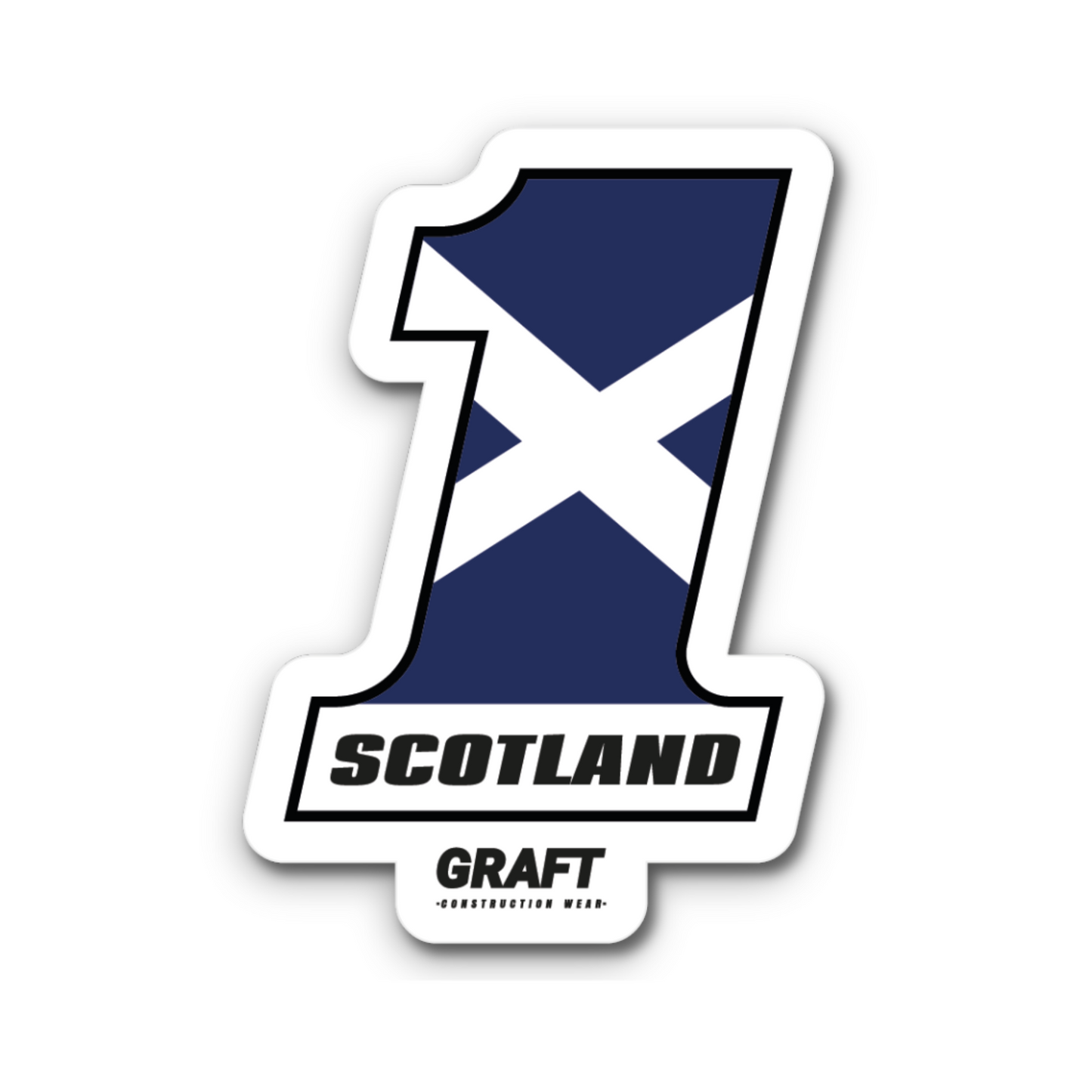 #1 Scotland Hard Hat Sticker