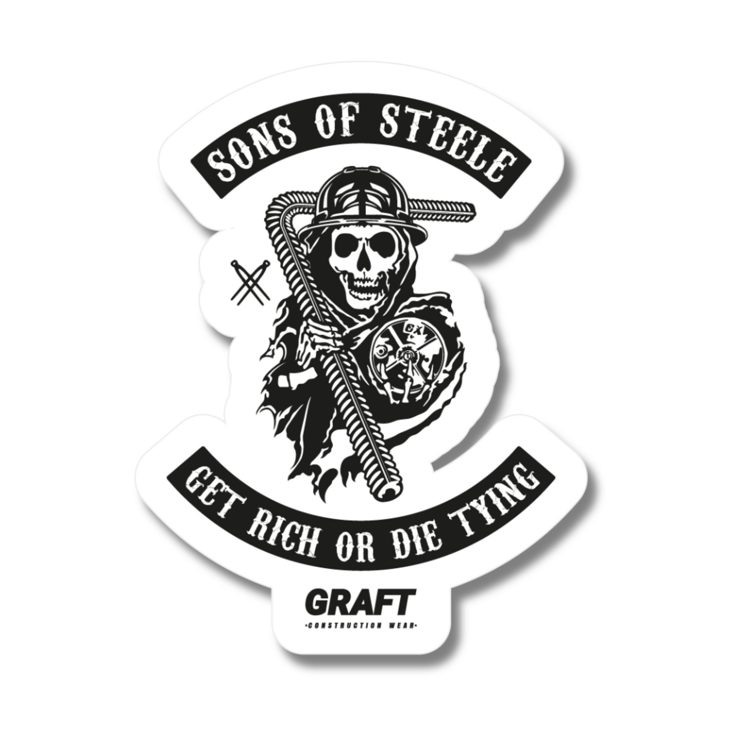 Sons of Steele Fixing Hard Hat Sticker