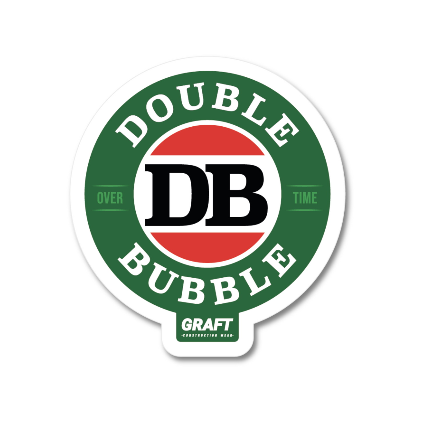 Double Bubble Hard Hat Sticker