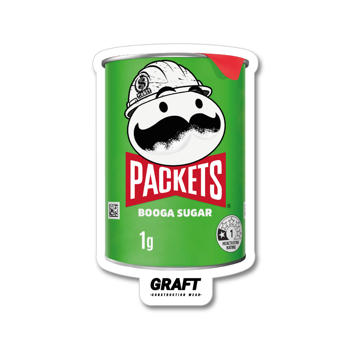 Packets Hard Hat Sticker