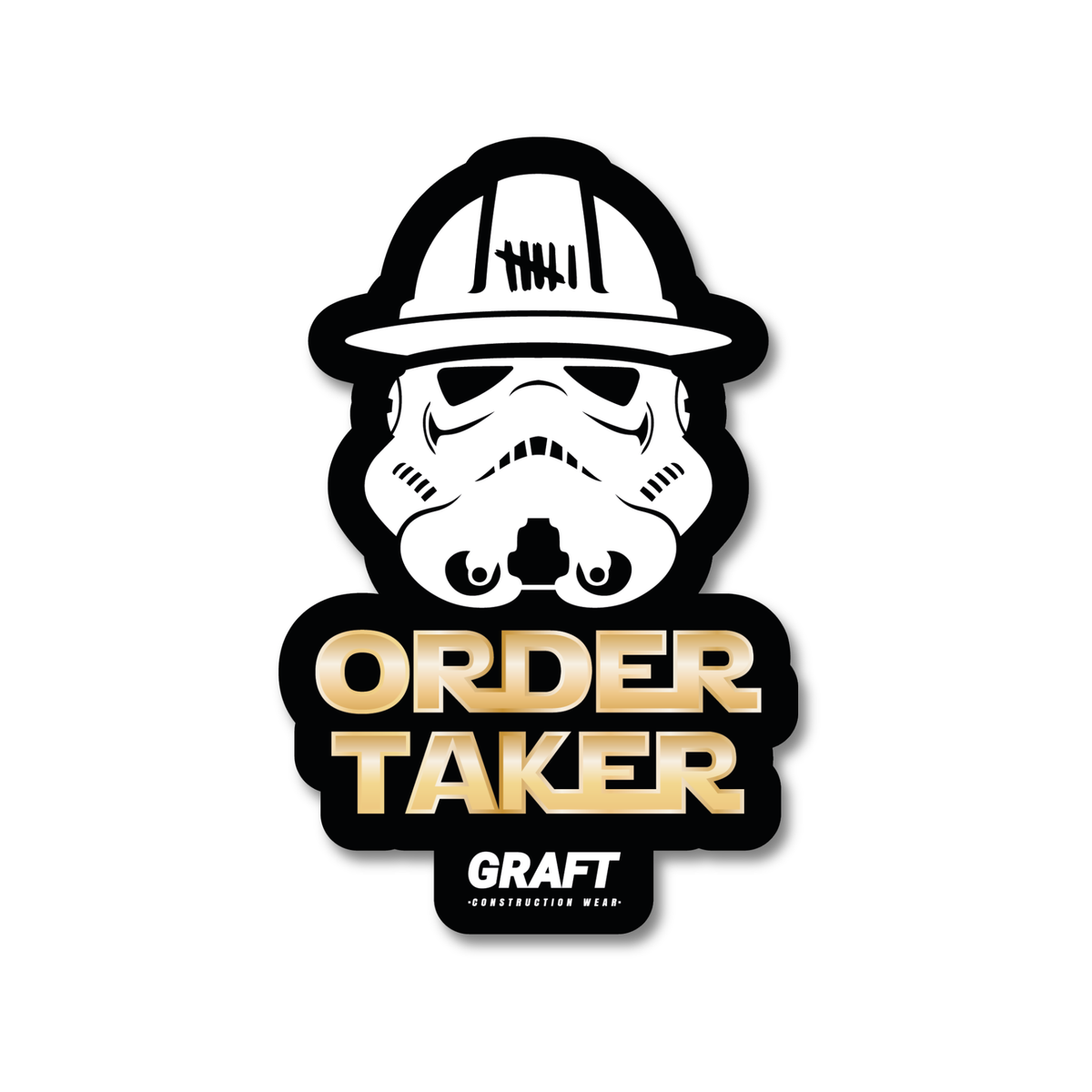 Order Taker Hard Hat Sticker