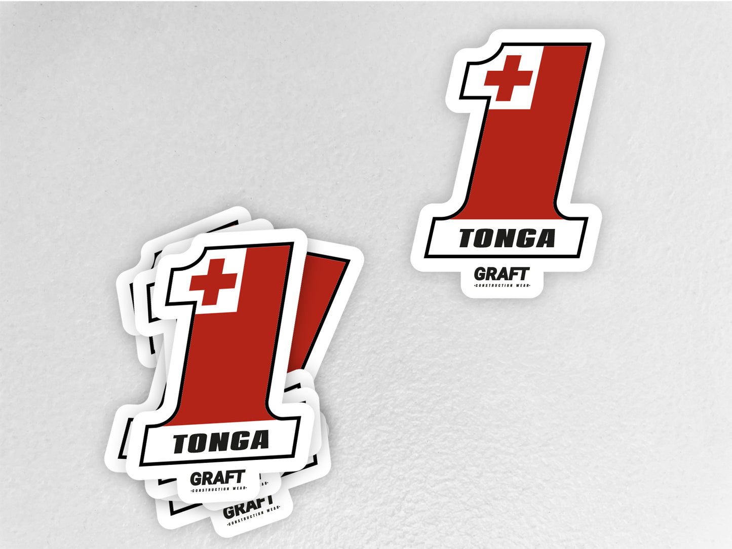 #1 Tonga Hard Hat Sticker