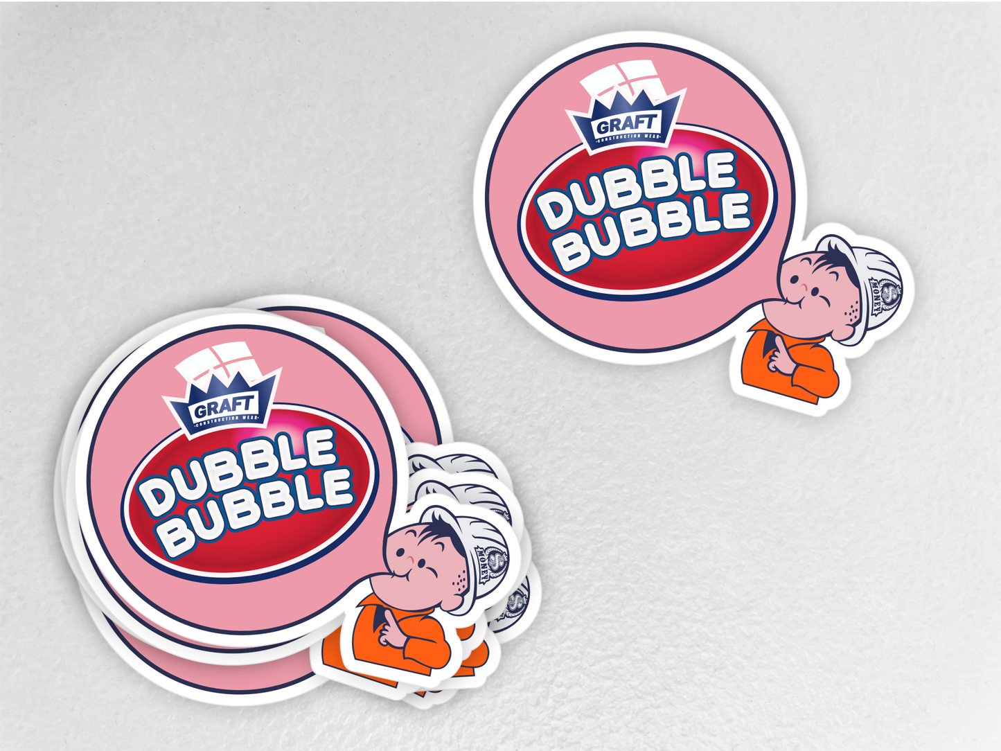 Dubble Bubble Hard Hat Sticker