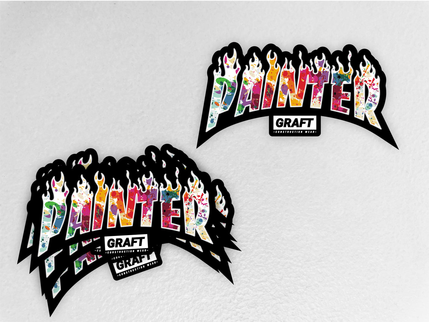 Painter - Flame Series Hard Hat Sticker