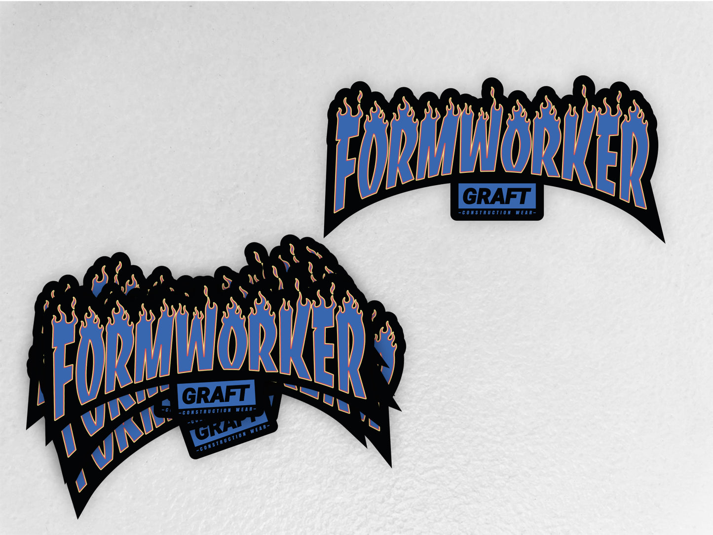 FORMWORKER - Flame Series Hard Hat Sticker