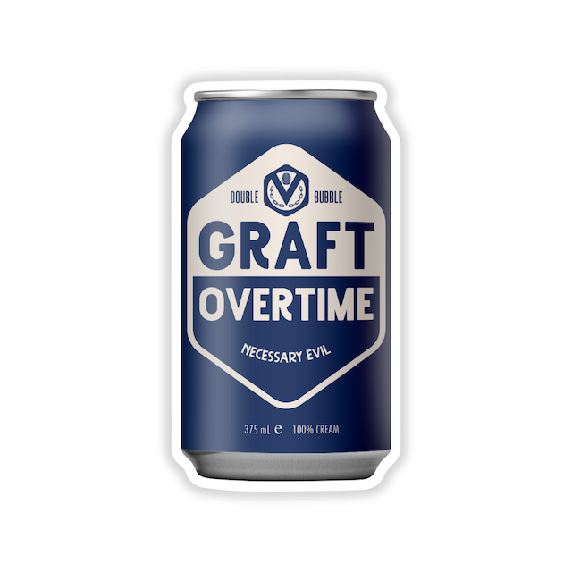 100% CREAM OT HARD HAT STICKER