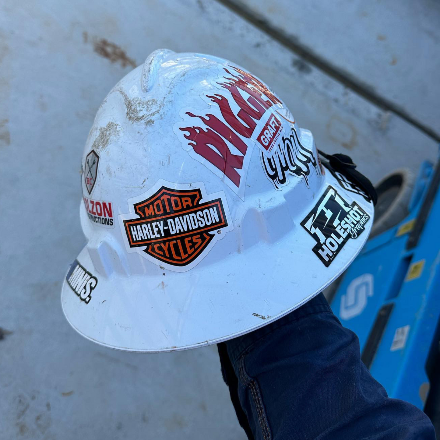 RIGGER - Flame Series Hard Hat Sticker