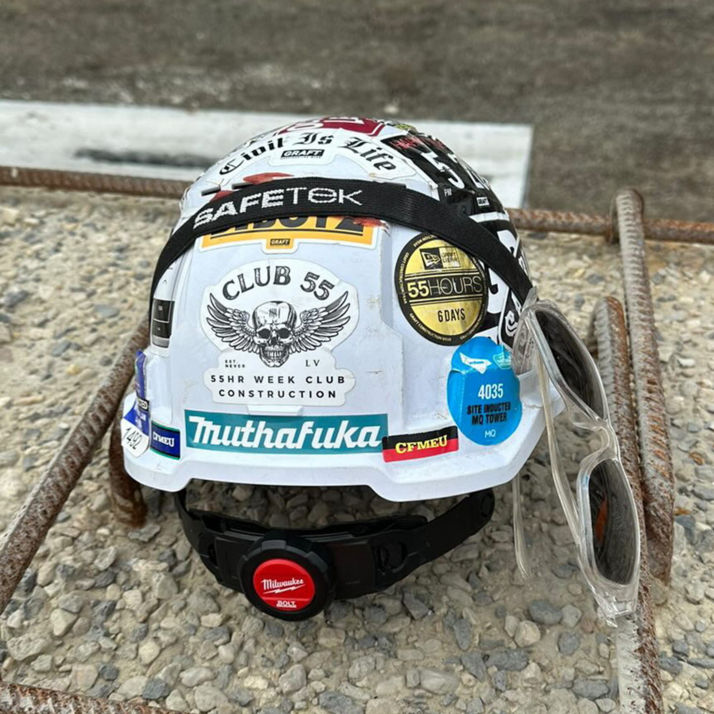 Muthafuka Hard Hat Sticker