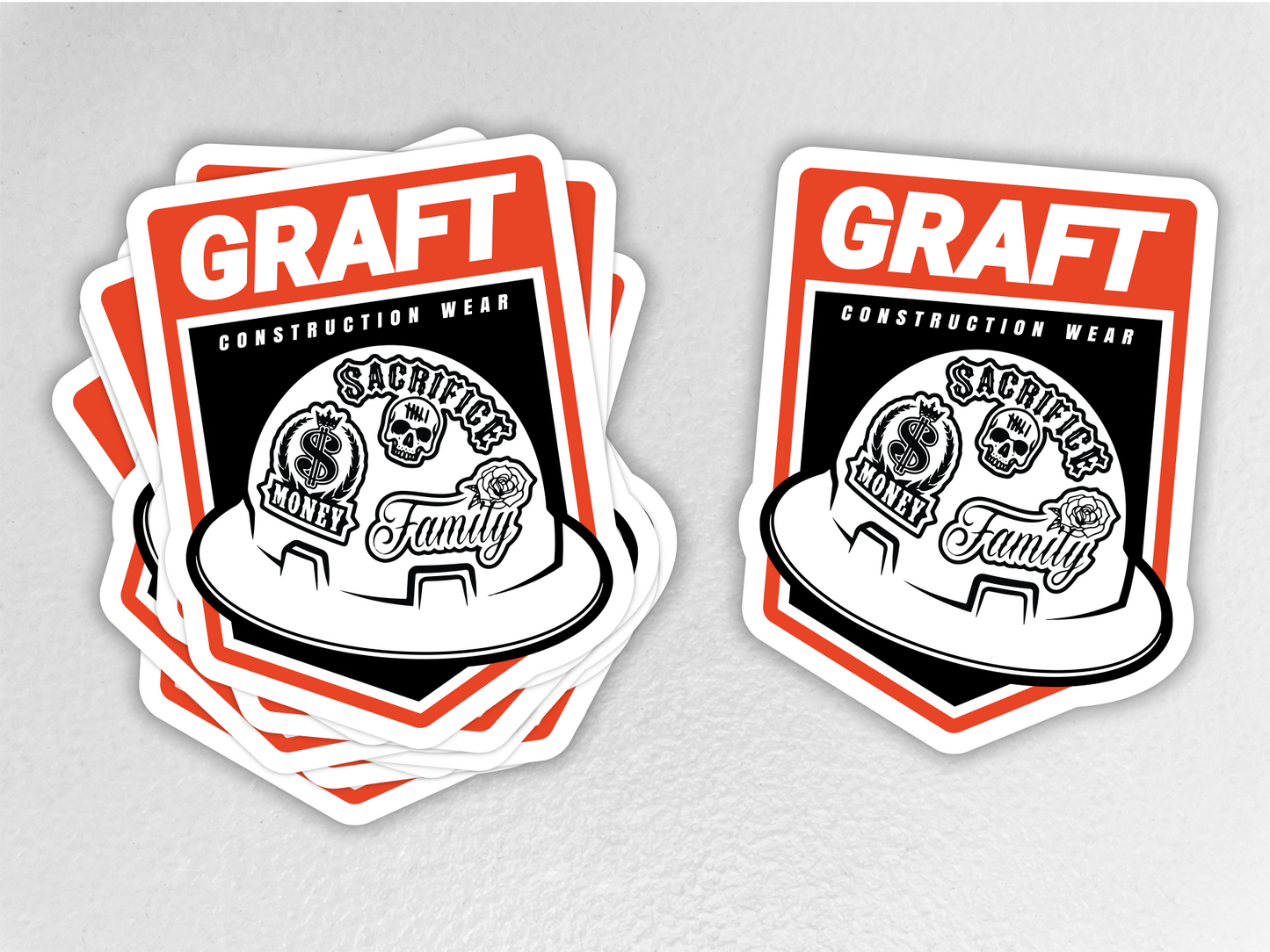 GRAFT CLUB LOGO HARD HAT STICKER