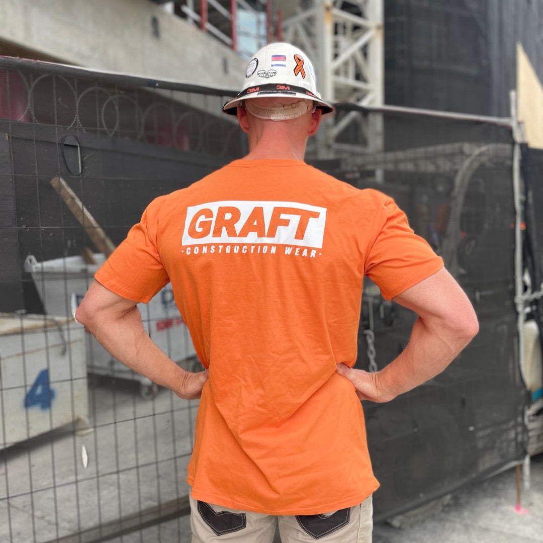 ORANGE CONSTRUCTION TEE