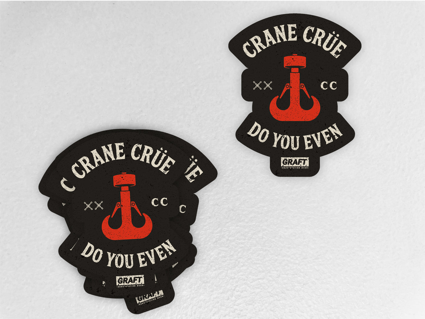 Crane Crue CC Hard Hat Sticker