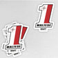 #1 Maltese Hard Hat Sticker