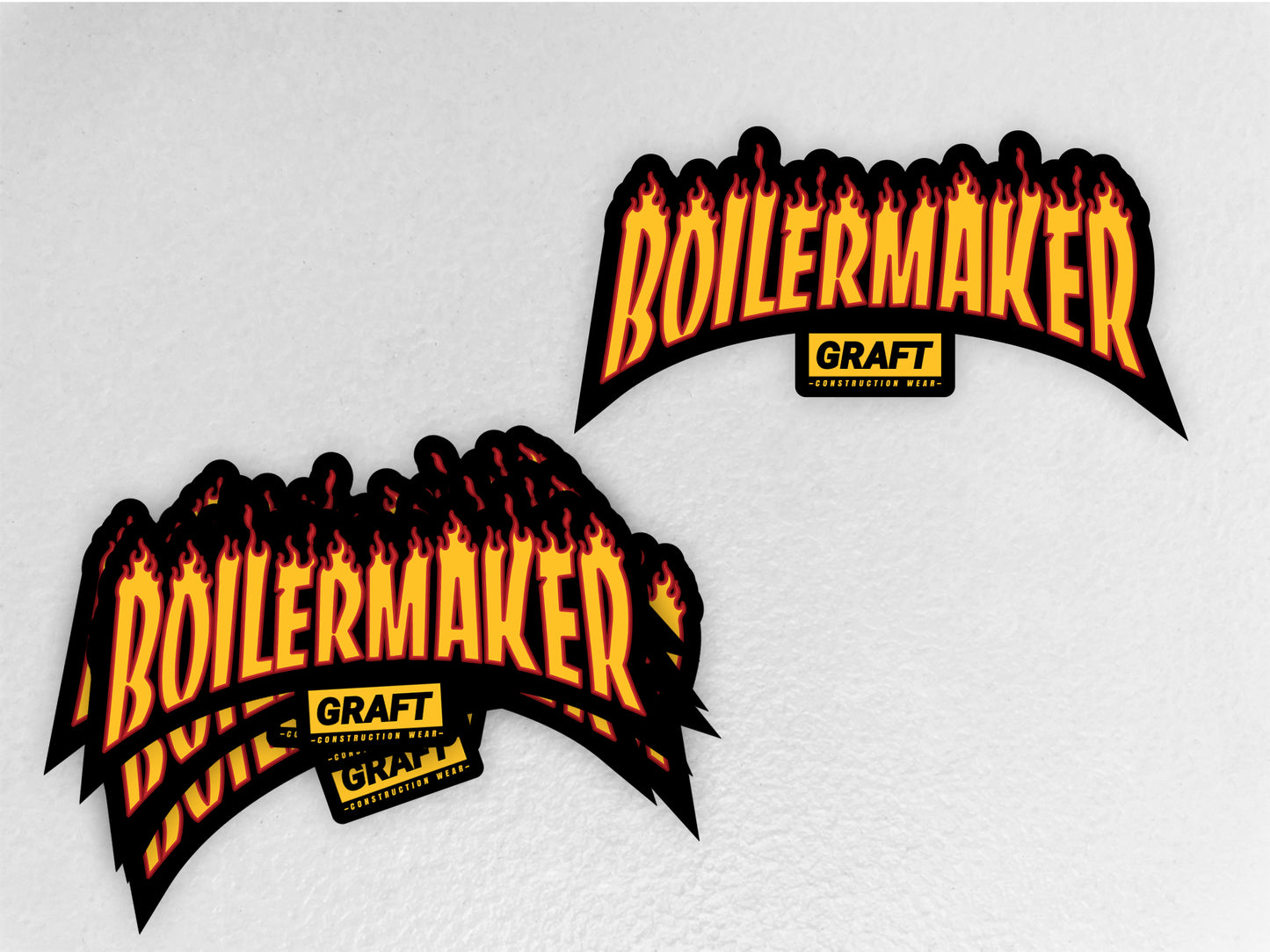 BOILERMAKER - Flame Series Hard Hat Sticker