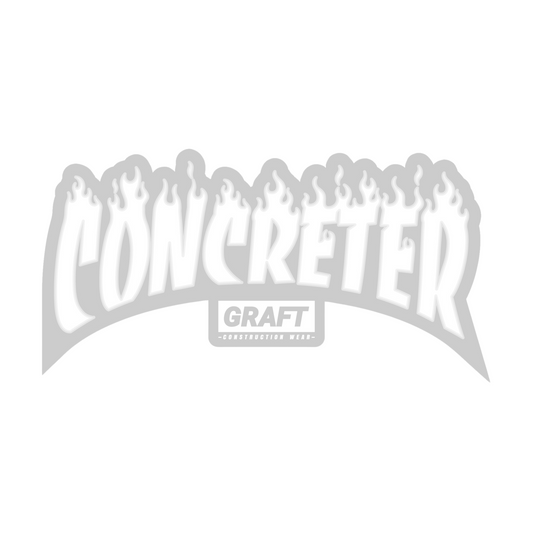 CONCRETER - Flame Series Hard Hat Sticker