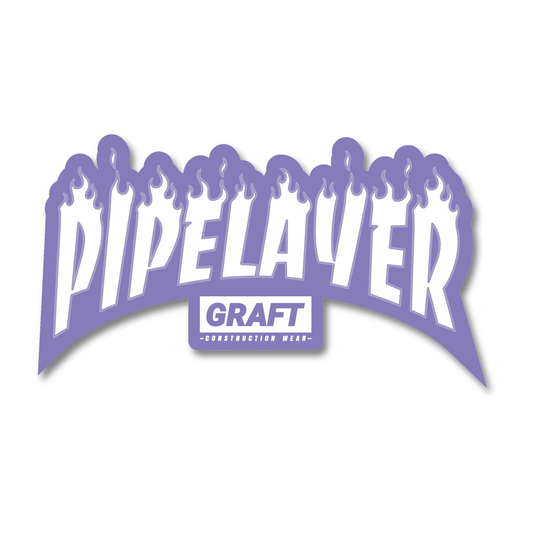 PIPELAYER - Flame Series Hard Hat Sticker