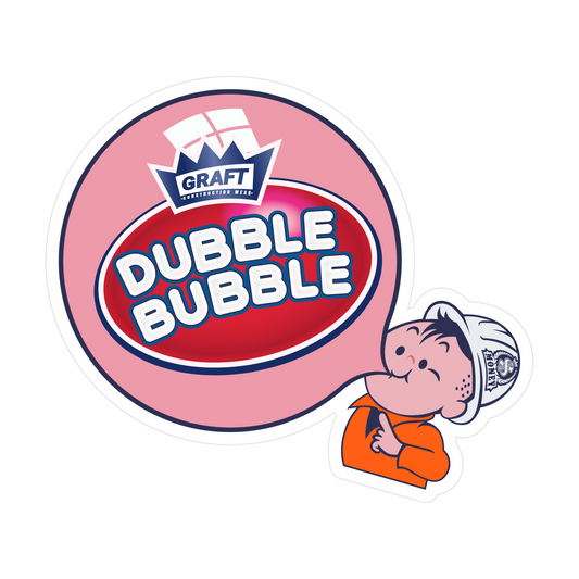 Dubble Bubble Hard Hat Sticker