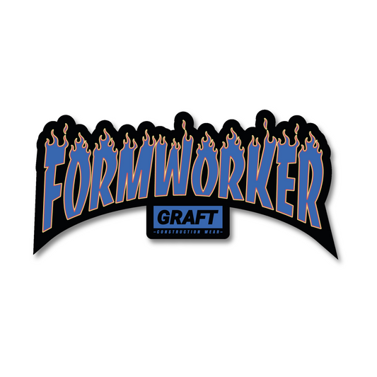 FORMWORKER - Flame Series Hard Hat Sticker