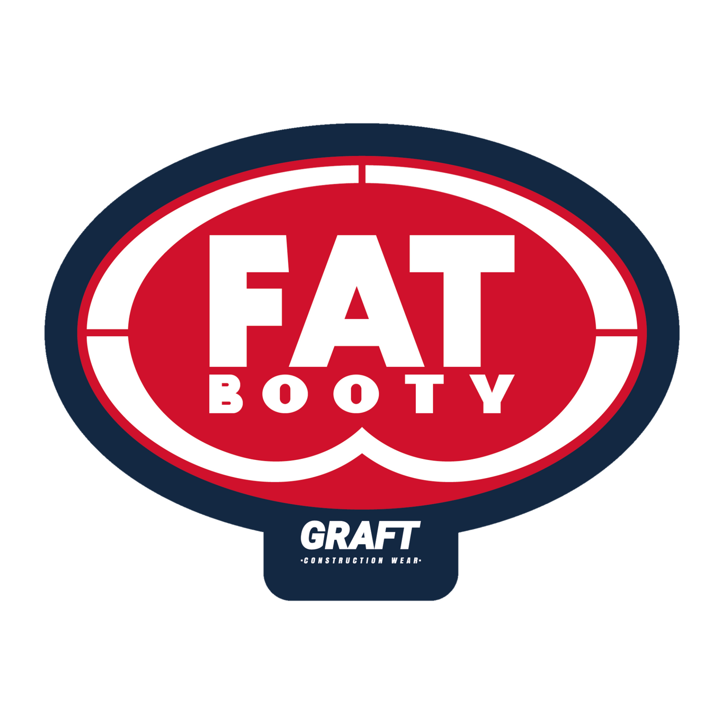 Fat Booty Hard Hat Sticker