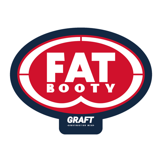 Fat Booty Hard Hat Sticker