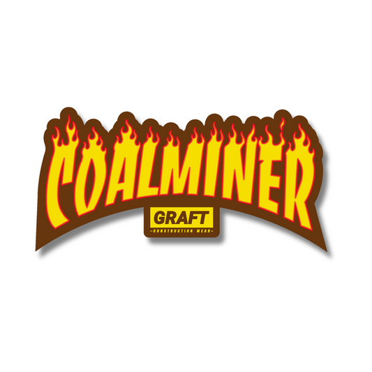COALMINER - Flame Series Hard Hat Sticker