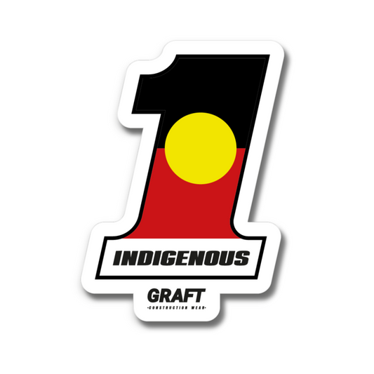 #1 Indigenous Hard Hat Sticker