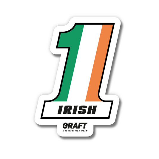 #1 Irish Hard Hat Sticker