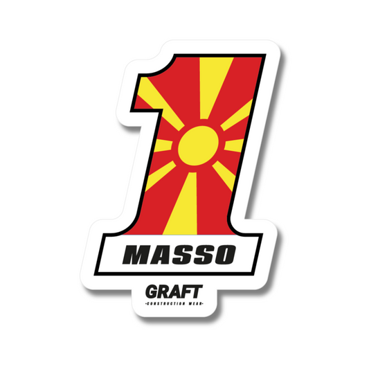#1 Masso Hard Hat Sticker