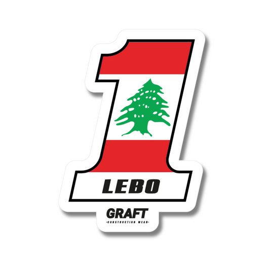 #1 Lebo Hard Hat Sticker