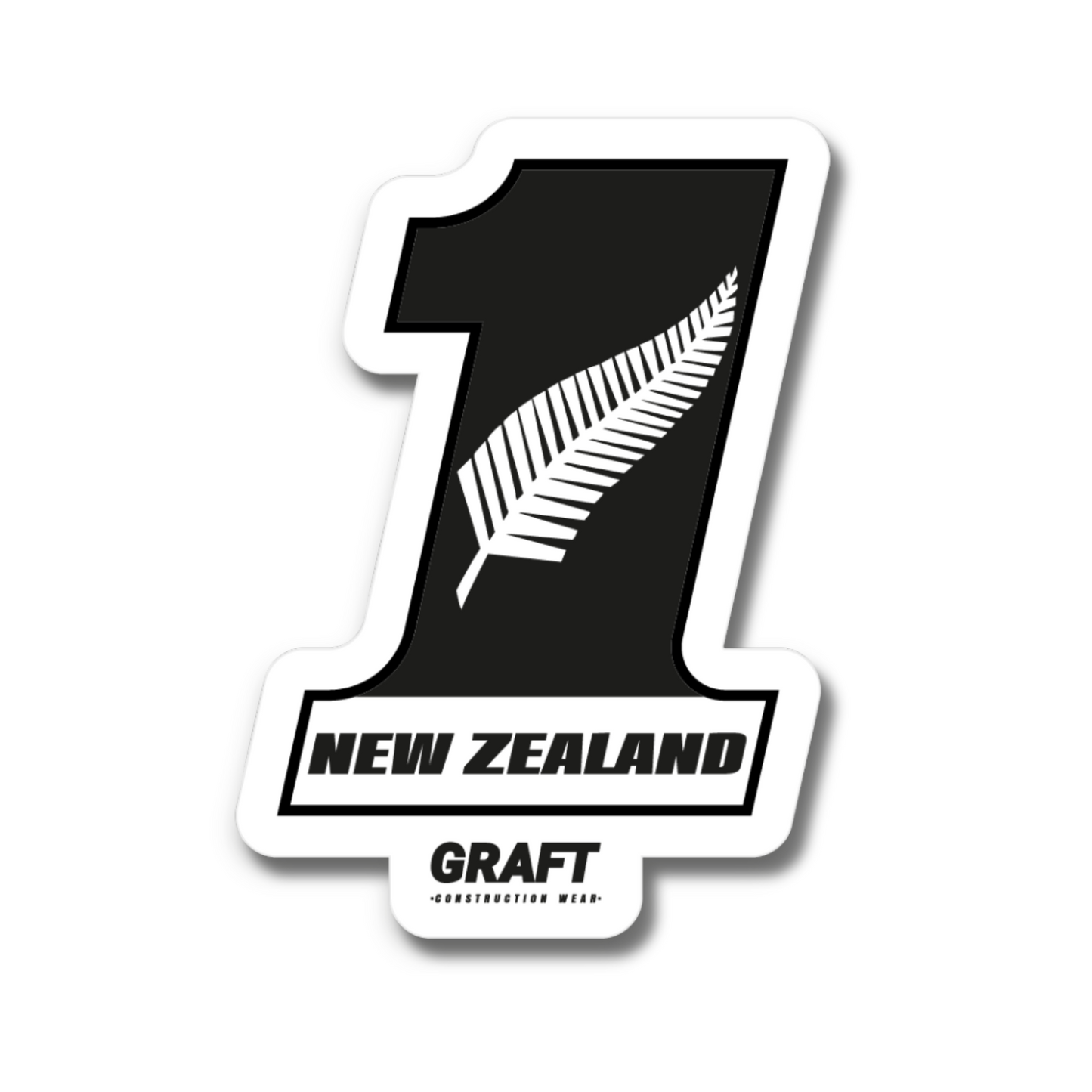 #1 New Zealand Hard Hat Sticker