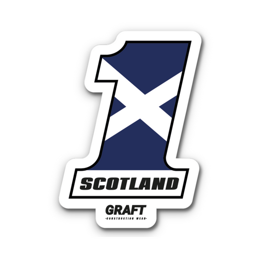 #1 Scotland Hard Hat Sticker