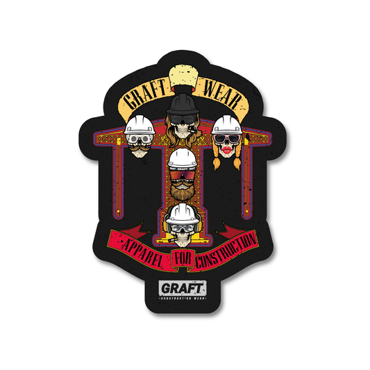 Apparel For Construction Hard Hat Sticker