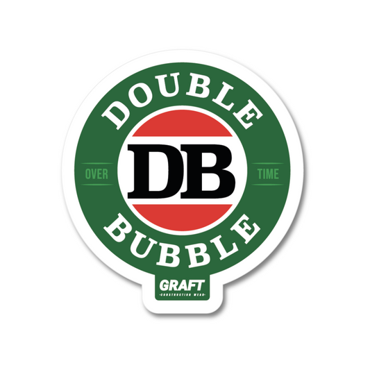 Double Bubble Hard Hat Sticker