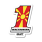 #1 Macedonian Hard Hat Sticker
