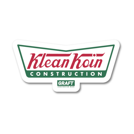 Klean Koin Hard Hat Sticker