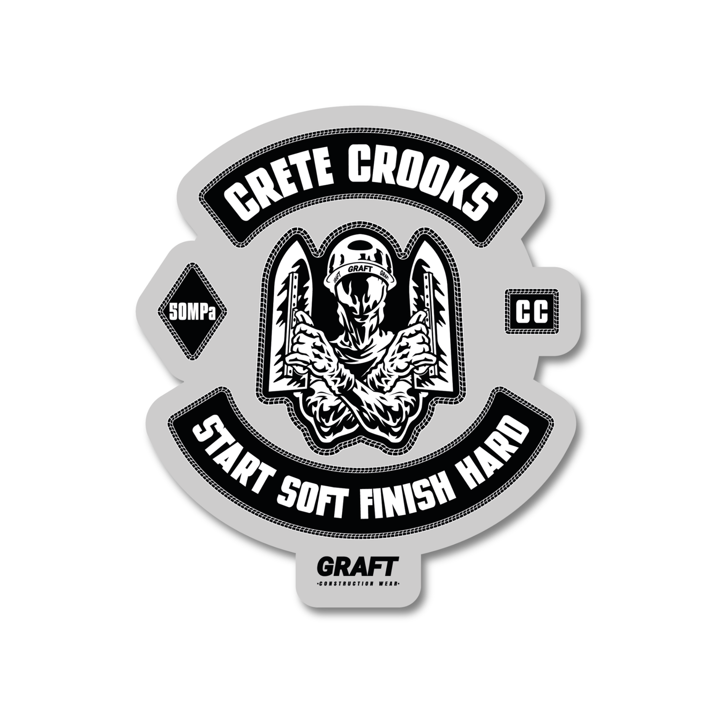 Crete Crooks CC Hard Hat Sticker