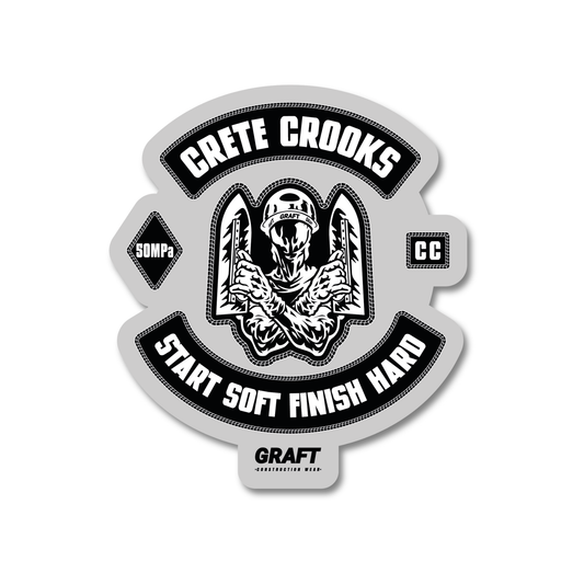 Crete Crooks CC Hard Hat Sticker