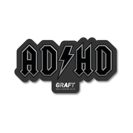 ADHD Hard Hat Sticker