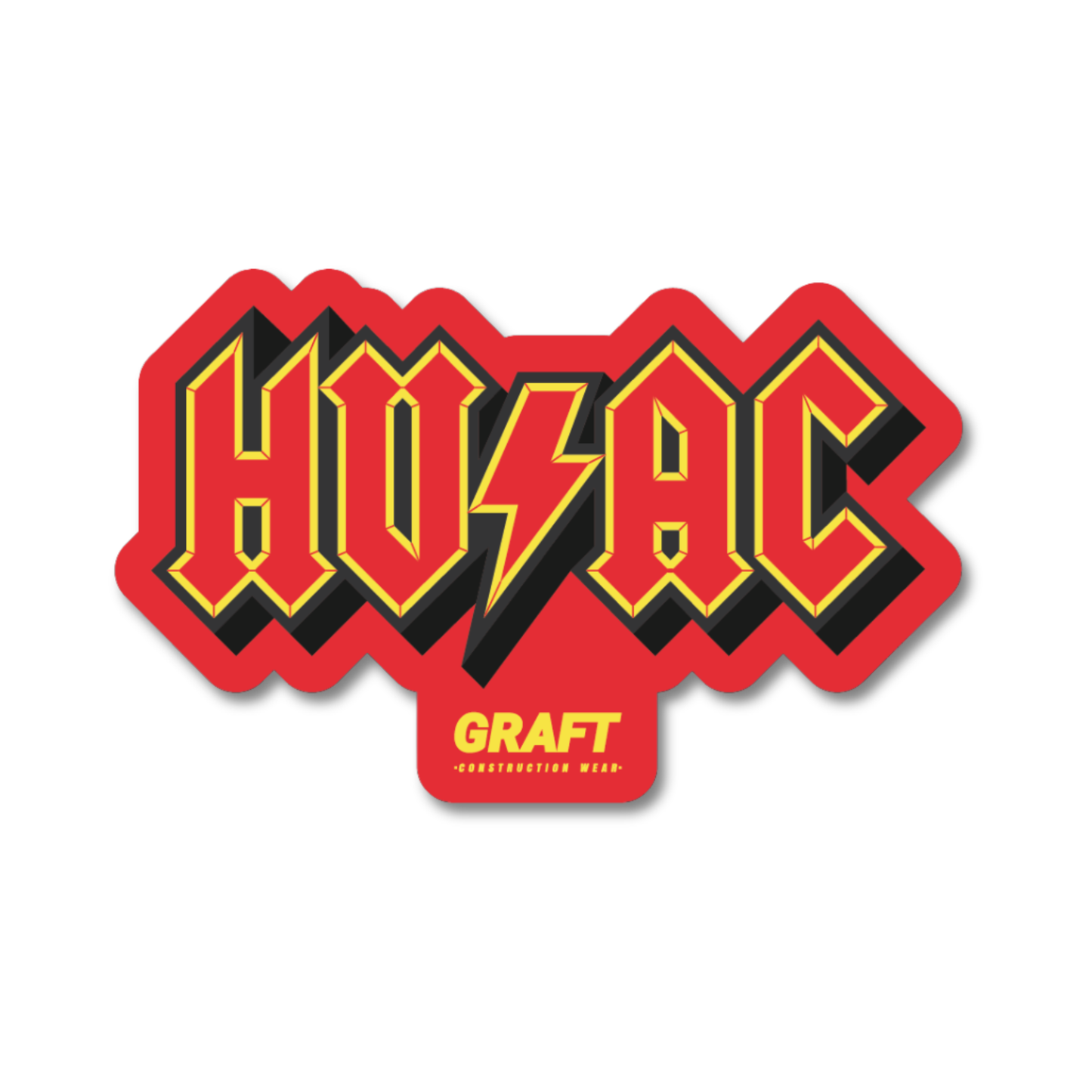 HVAC Hard Hat Sticker