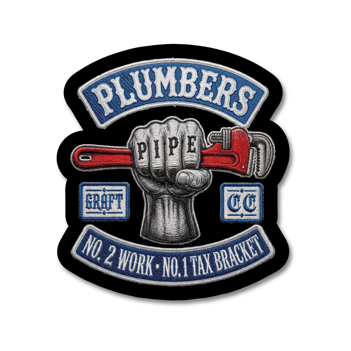 Plumbers CC Hard Hat Sticker