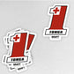 #1 Tonga Hard Hat Sticker