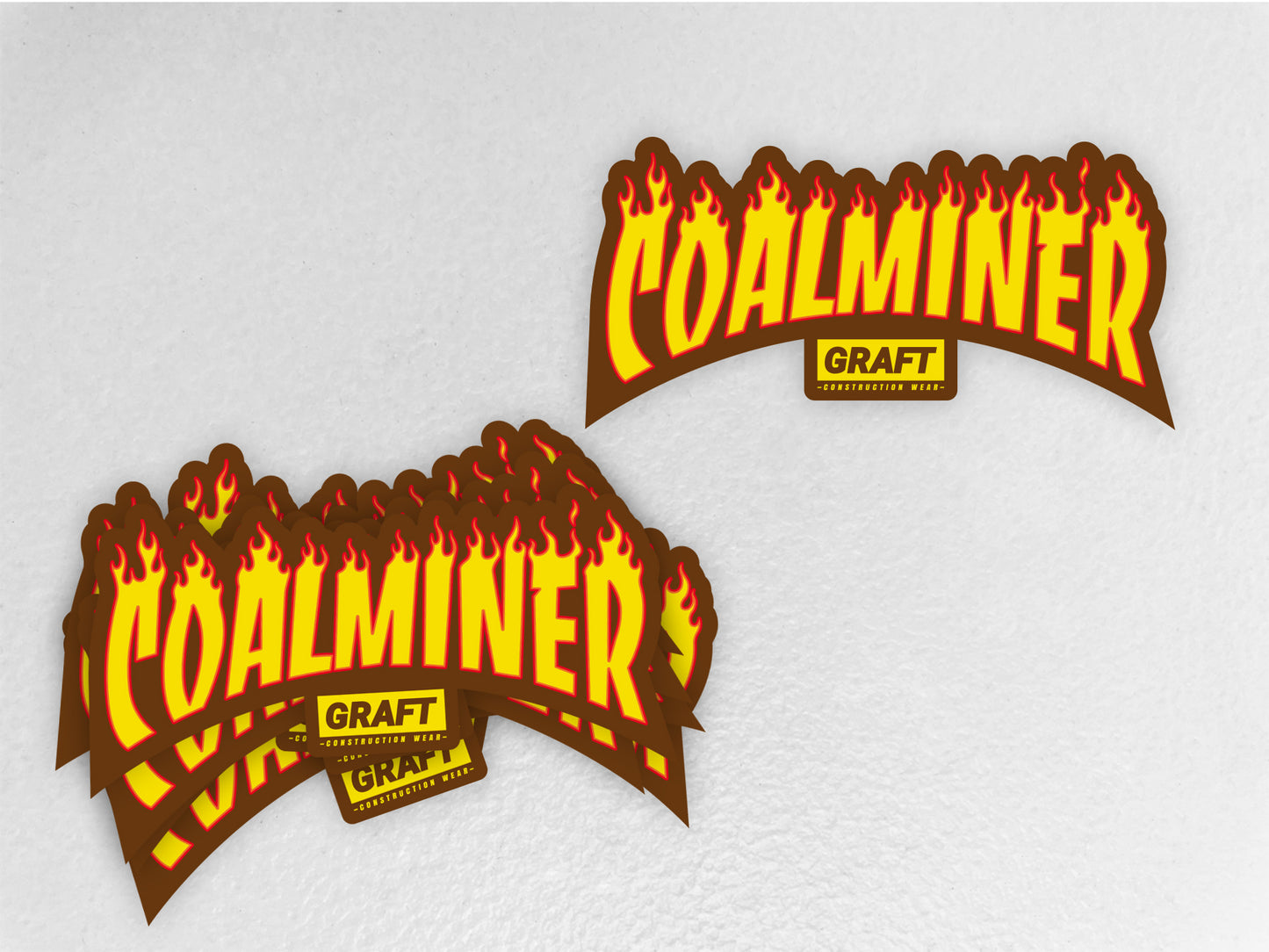COALMINER - Flame Series Hard Hat Sticker