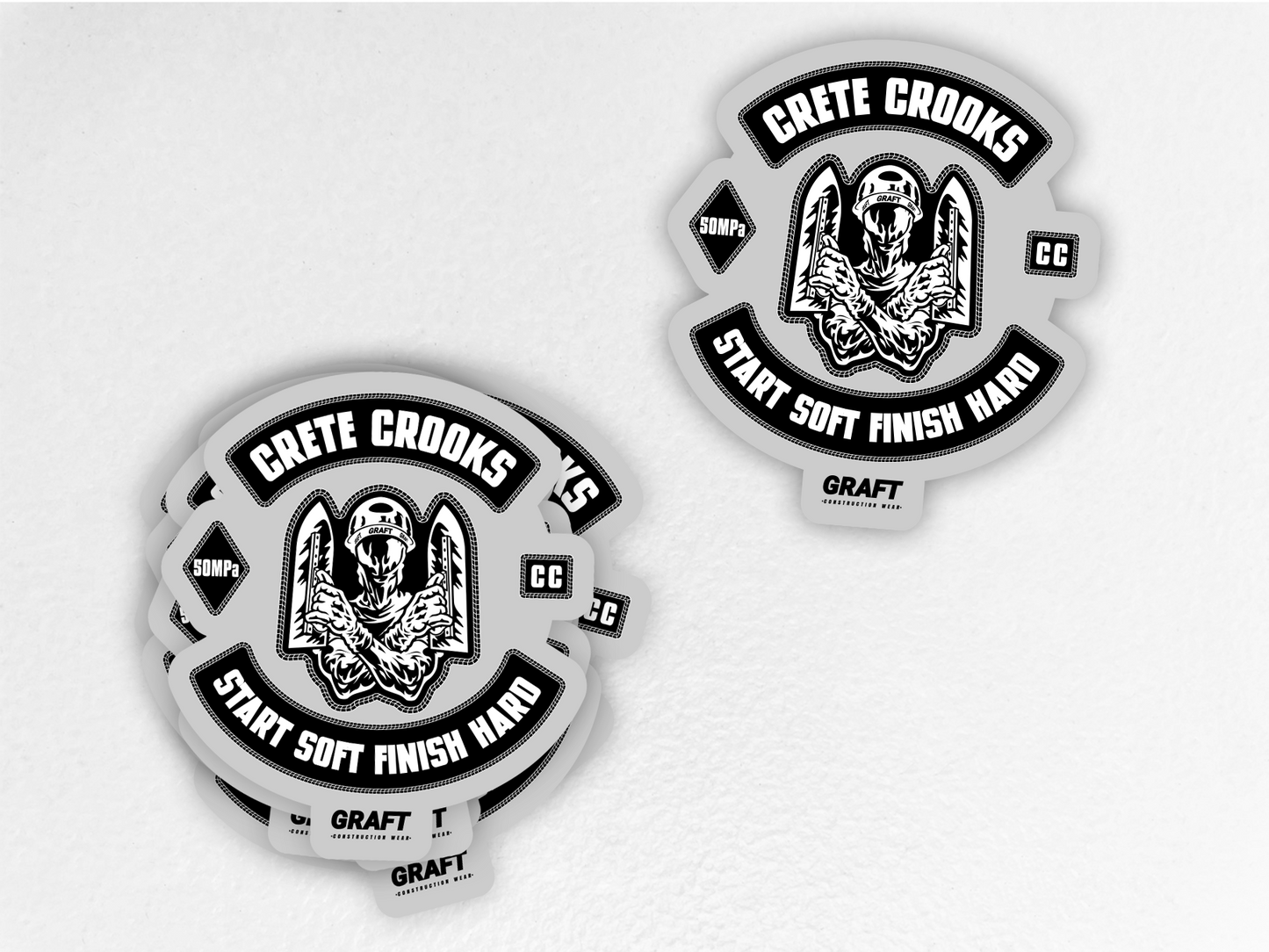 Crete Crooks CC Hard Hat Sticker