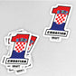 #1 Croatian Hard Hat Sticker