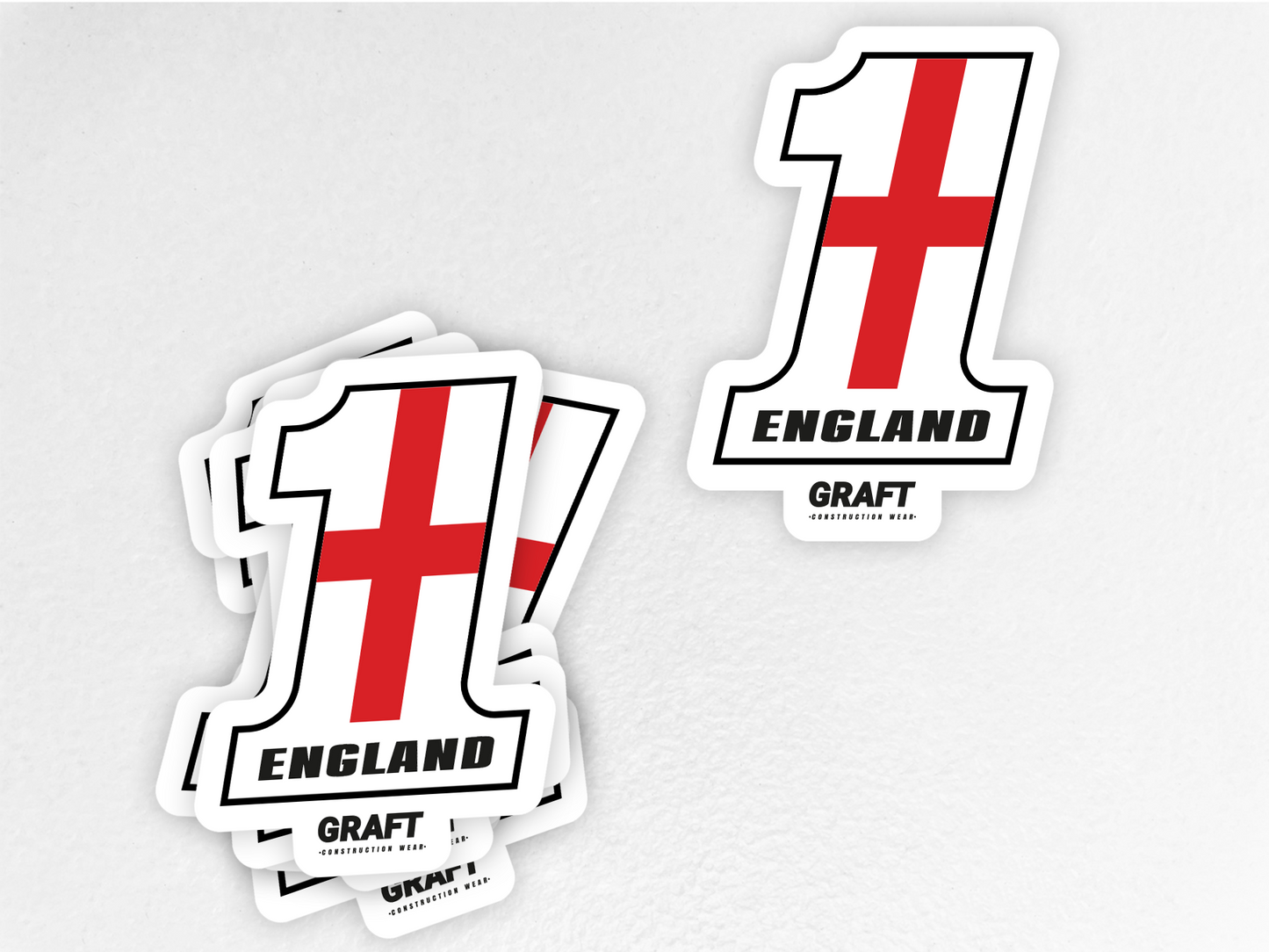 #1 England Hard Hat Sticker