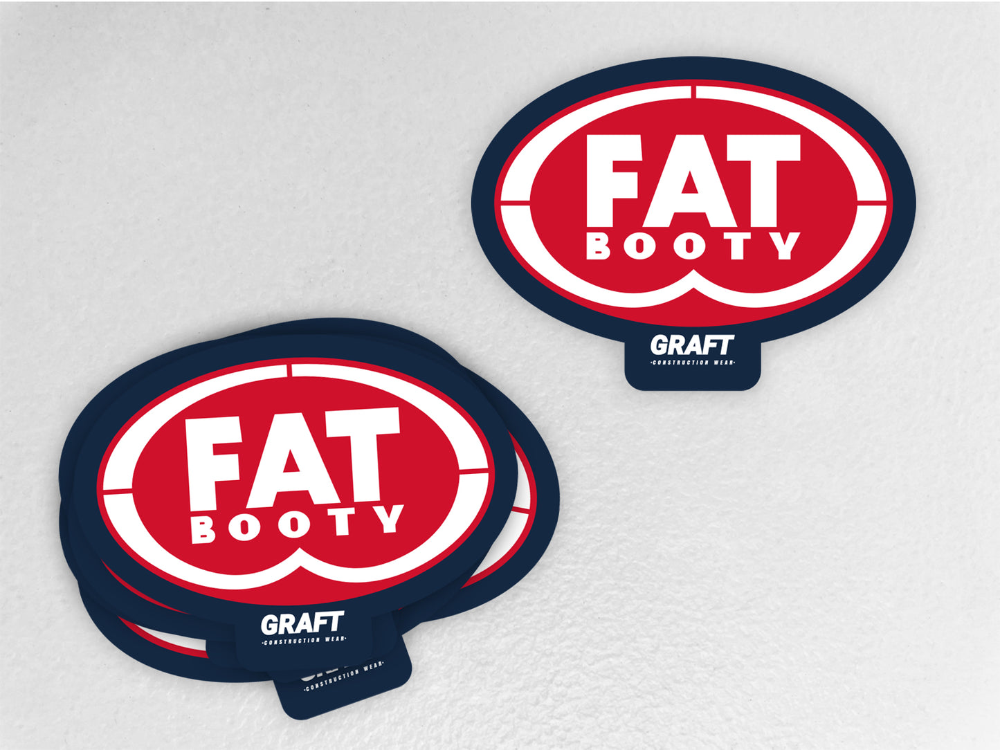 Fat Booty Hard Hat Sticker