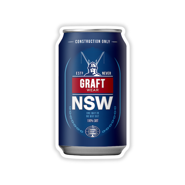 NSW GRIT HARD HAT STICKER