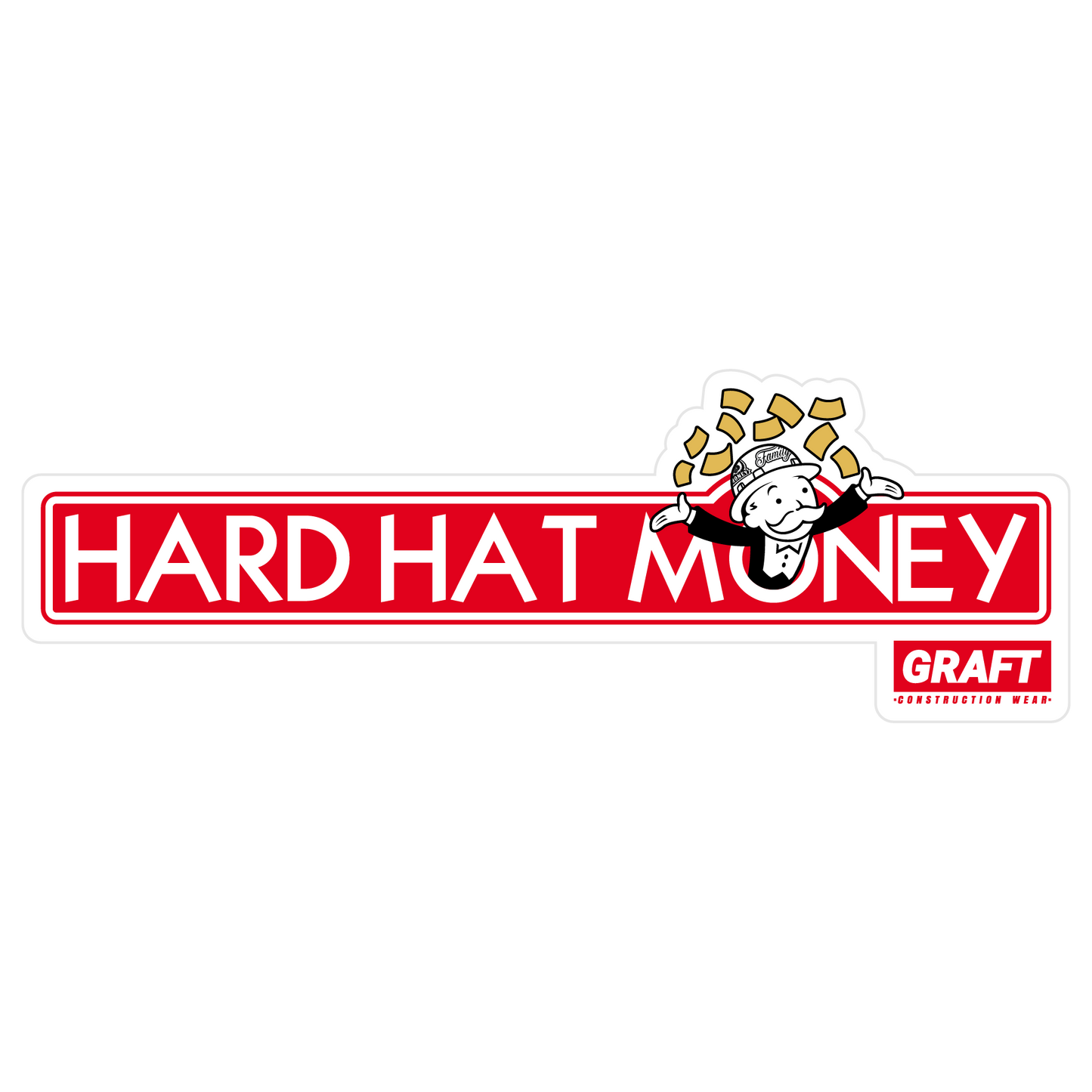 Hard Hat Money Hard Hat Sticker