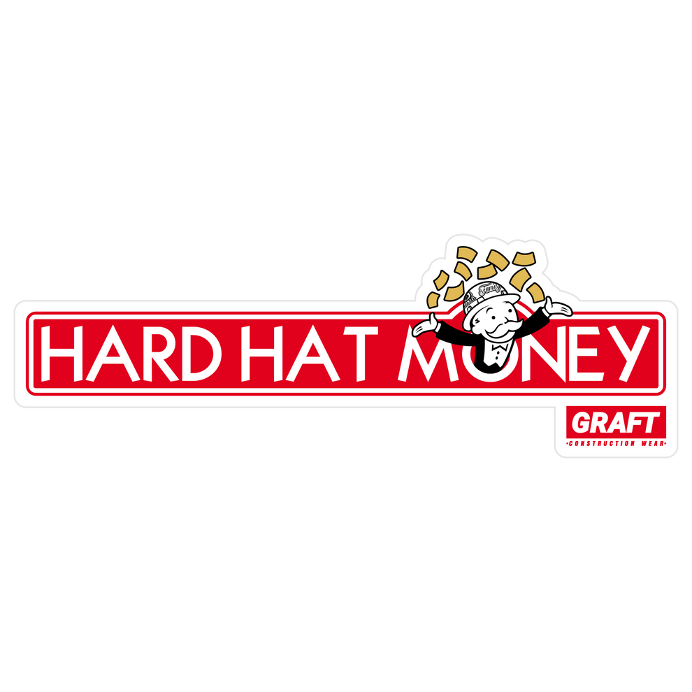 Hard Hat Money Hard Hat Sticker – Graft Wear