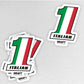 #1 Italian Hard Hat Sticker